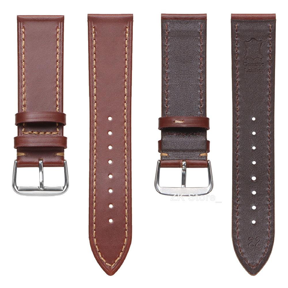 Retro Echtes Rindsleder Uhrenarmband 18mm 20mm 22mm Uhrenarmband für Citizen für Seiko Ersatzarmband Uhrenzubehör