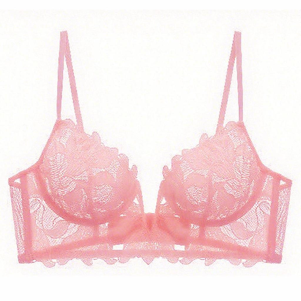 "Sexy Deep V Embroidered Lace Push-Up Lingerie Set for Enhanced Curves"