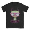 Funny Invaders Zims GIR T Shirt Men's Cotton Short Sleeve  Crewneck Summer Clothes