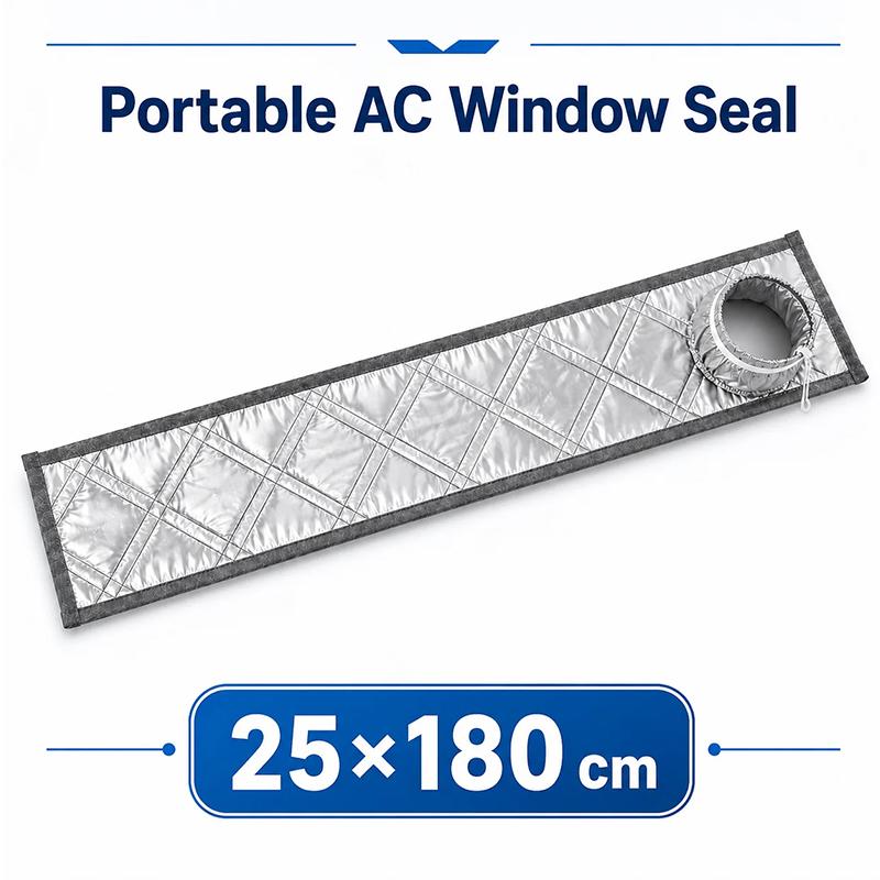 Thickened Portable Ac Window Seal Kit Aluminum Foil Cotton Oxford Cloth Exhaust Hose Vent Cover Waterproof Heat Insulation