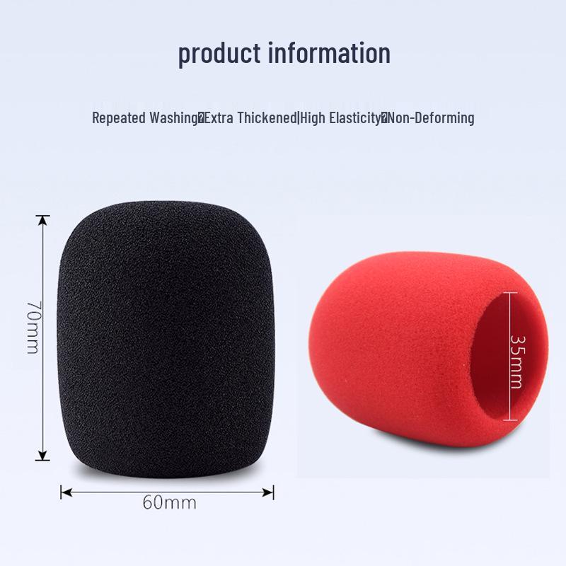 Colored U-shaped KTV Washable Mic Sponge Cover - Thickened, Windproof, Non-disposable Pop Filter