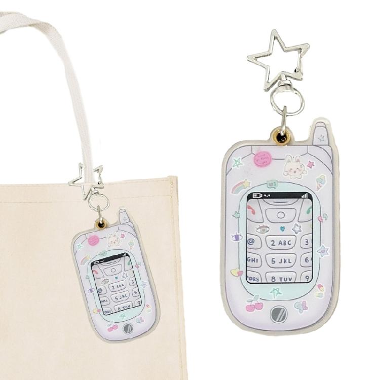 Star Shape Keyring Magnetic Photo Card Holder for Kids Student Unique Keyring
