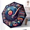 Folding Umbrella Vinyl Record-themed Umbrella, Retro Music Design Creative Portable Folding Umbrella, Suitable for All Holiday