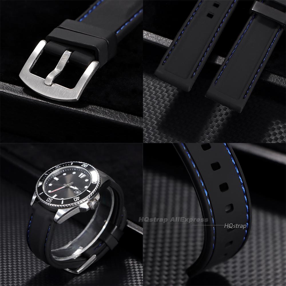 New Rubber Watch Strap 18mm 20mm 22mm 24mm 26mm Universal Replacement Bracelet Soft Waterproof Silicone Band for Men Women Belt