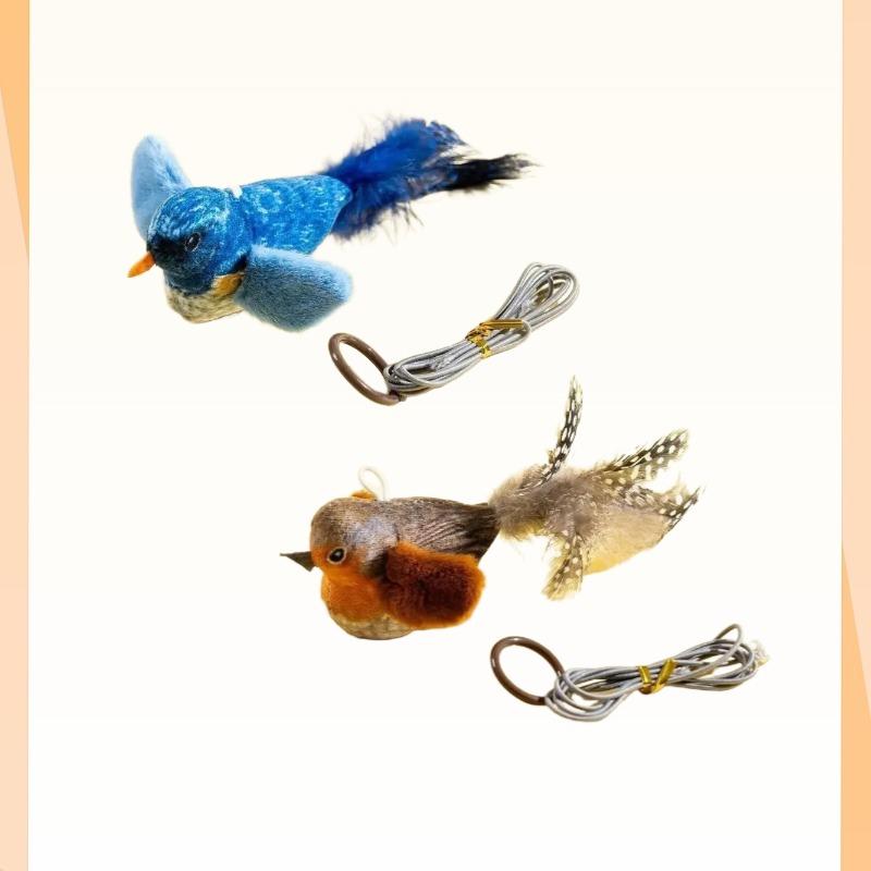 Zwitschern Vogel Katze Spielzeug Interaktive Flattern Flügel Plüsch Vogel Spielzeug Batterie Betrieben Stimulieren