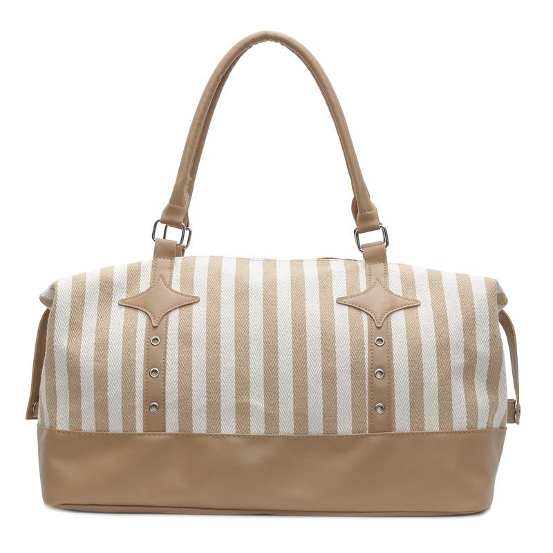 Women's Personalized Hand-held Travel Bag Striped Design with Shoes and Silhouette Style To Go Out for Fun, Wet and Dry Niche Yoga Bag