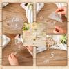 30 Pieces Acrylic Table Numbers 1-30 for Wedding Reception Clear Table Number Signs 1-30 with Stand Hexagonal Rectangle for Wedding Event Party
