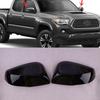 1 Pair Car Side Rearview Mirror Trims Covers ABS Fit For Toyota Tacoma 2016 2017 2018     Black