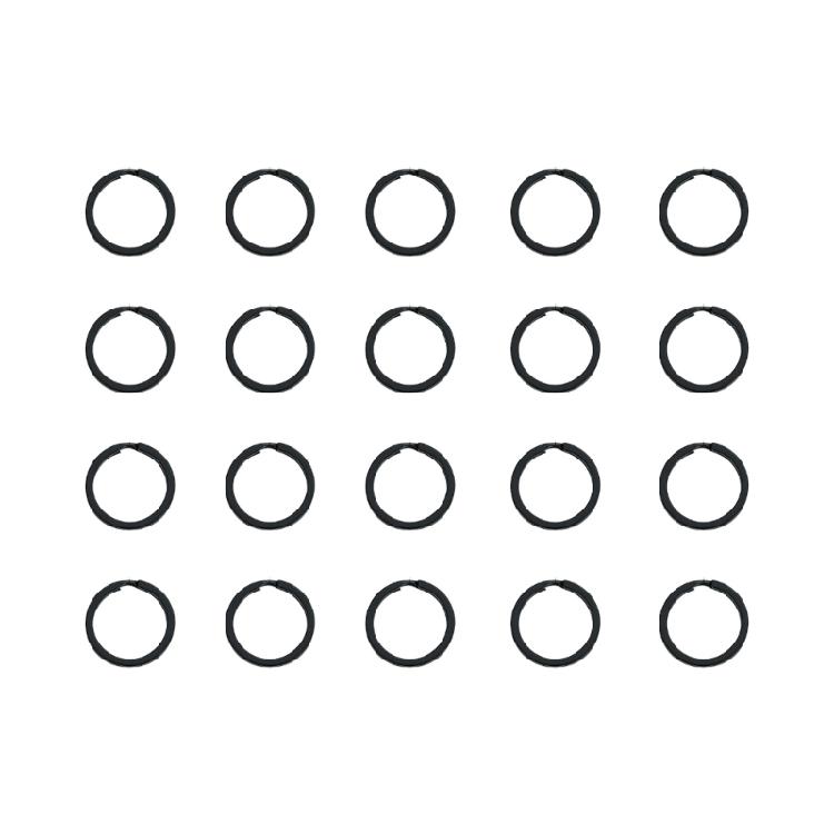 20 pièces Anneaux de Porte-clés Plats en Métal Anneaux Divisés de Remplacement Porte-clés Portable d'extérieur Boucle de Porte-clés Anneaux Divisés Faciles à Ouvrir