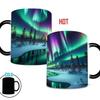 Northern Lights Valentine'S Day Ceramic Coffee Mark Cup Color Changing Cup Water Aurora Borealis