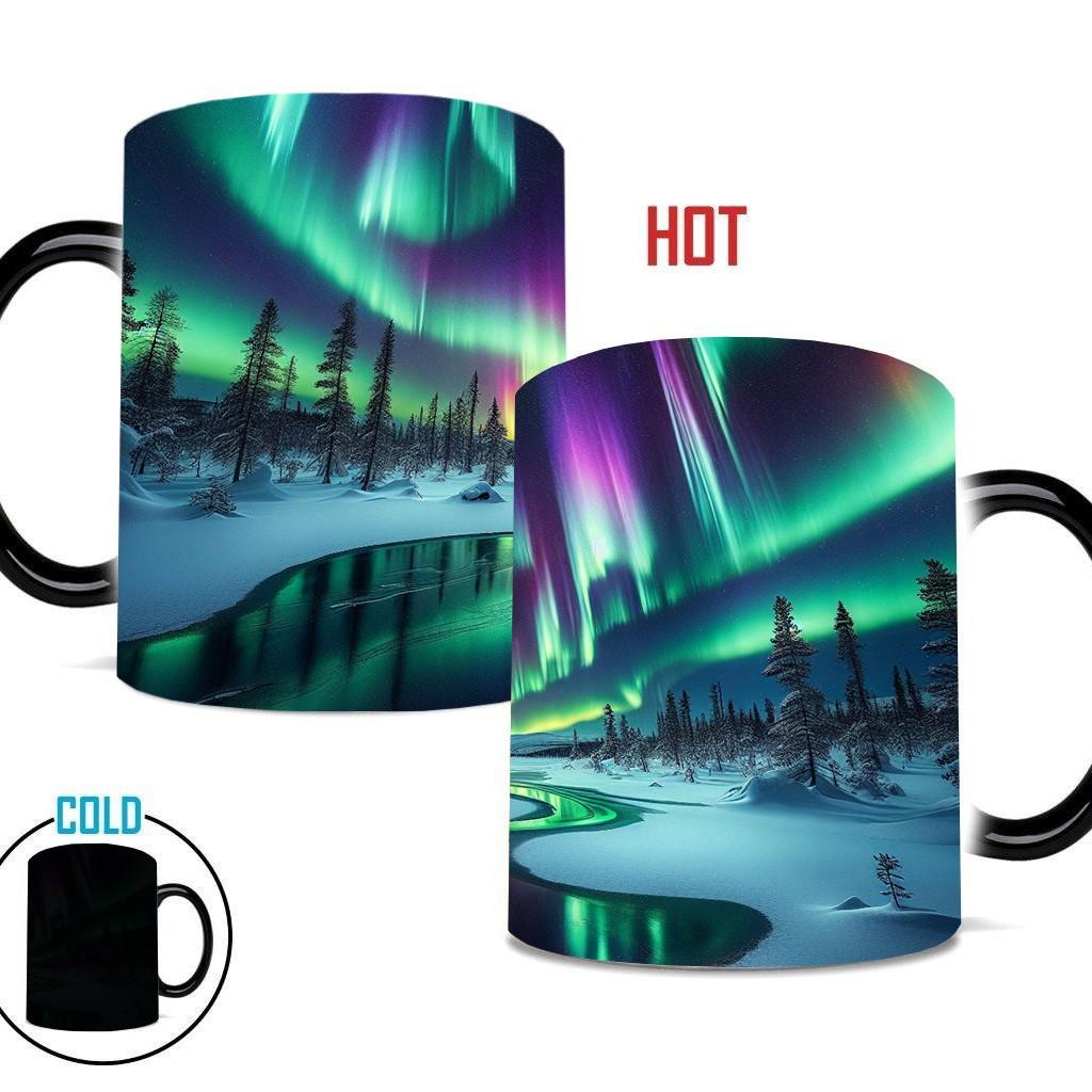 Northern Lights Valentine'S Day Ceramic Coffee Mark Cup Color Changing Cup Water Aurora Borealis