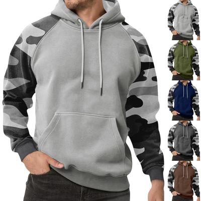 Moletom Camuflado Masculino com Capuz Moletom Casual Esportivo Masculino Tamanho Grande