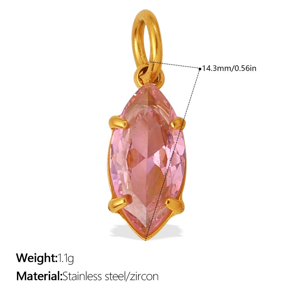 Colorful Diamond Geometric Pendant Light Luxury Niche Multi-Color Multi-Shape Zircon Jewelry Accessories