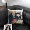 SSPY X FAMILY Anime Cushion Cover Natural Linen Organic Fabric DoubleSided Printing Sofa Home Decor Gift Pillow Case