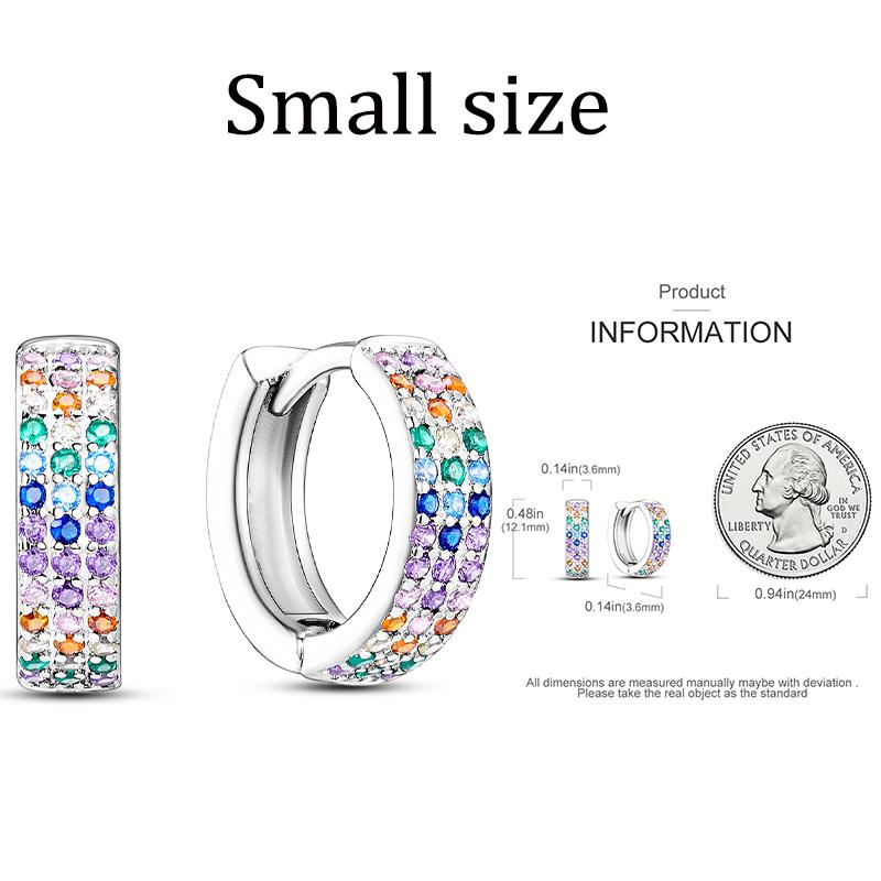 Hoop Earring Copper Original Earring For Woman Star Clover Zircon Pendientes Fine Jewelry