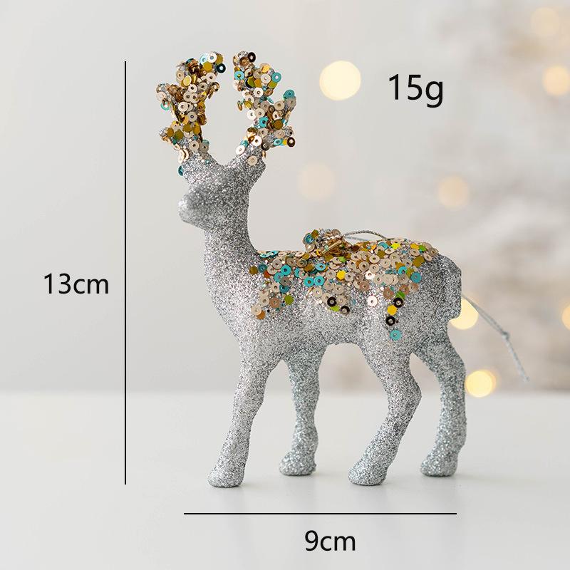 2025 New Year Christmas Ornaments DIY Gift Christmas Tree Elk Pendant Hanging Decorations for Home Christmas Kids Gifts natale