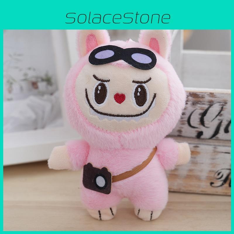 Cute Plush Doll Keychain Cartoon Backpack Accessory Adorable Labubu Design 15cm Soft Material For Gifts