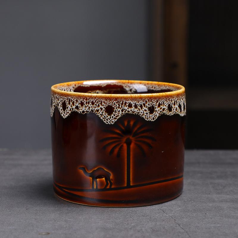 Japanese Style Ceramic Kiln Change Coffee Mugs Creative Retro Home Office Breakfast Couple Milk Tea Cups Drinkware Water Cup