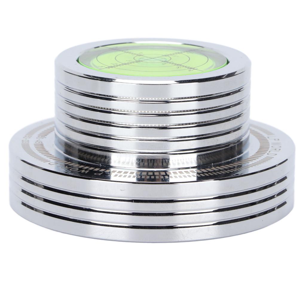 Record Weight Stablizer Turntable Disc Clamp with Bubble Leveling for LP Record Player 50HzSilver