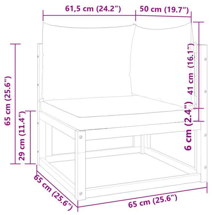 VidaXL Canapé d'angle de jardin avec coussins en bois d'acacia et rotin 4008172