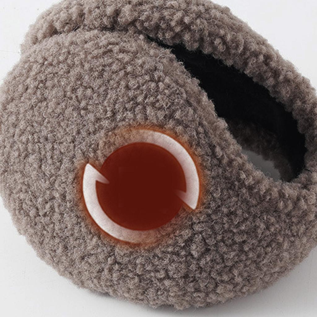 Thicken Berber Fleece Ear Muffs for Men Warm Ear Warmers Cold Weather Earmuff Breathable Ear Covers for Outdoor Activity
