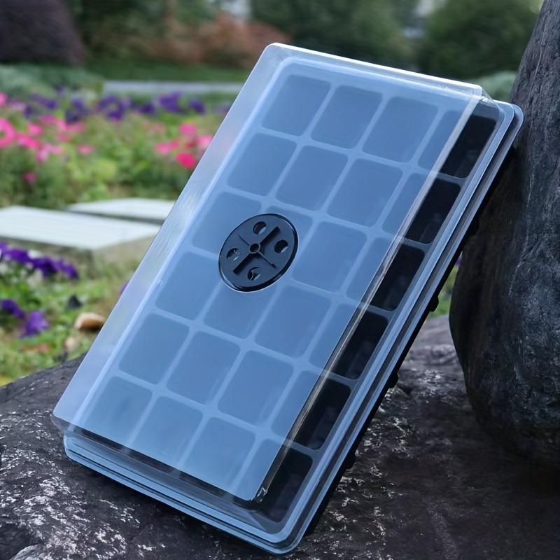 Seed Starter Tray with Dome Lid and Ventilation Base - Heavy-Duty Plastic Greenhouse Propagator, Suitable for Outdoor Use