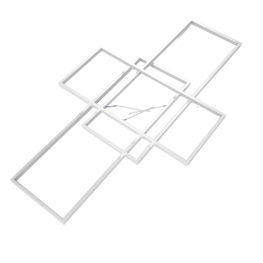 Modern LED Ceiling Light Dimmable 3 Layer Rectangular Flush Mount Lighting Fixture Ceiling Lamp