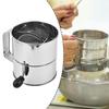 Flour Sifter Kitchen Tool Practical Rotary Hand Crank Baking Sieve Cup Baking Sugar Sifter for Cupcakes Cafe Restaurant Buffet