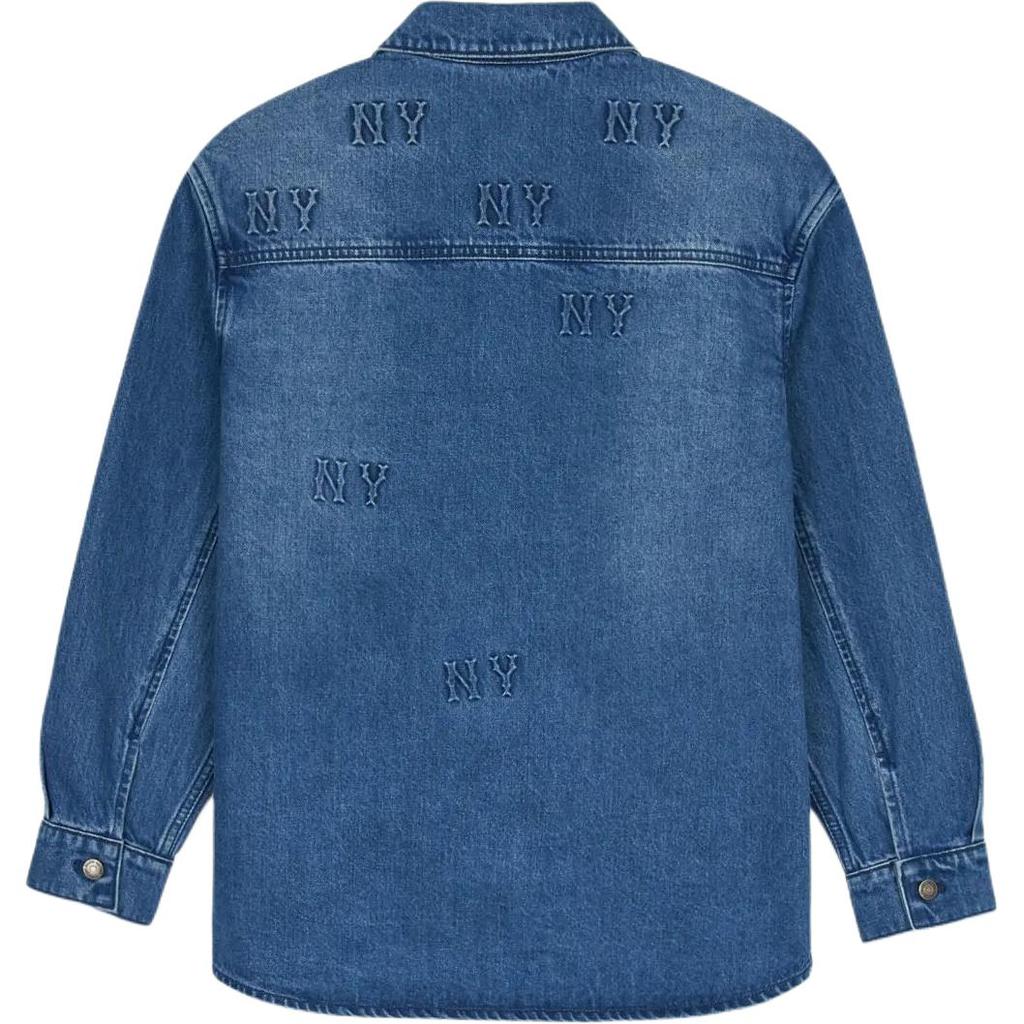 New MLB New York Yankees Shirt Unisex Denim Blue 3ADRM0444-50INS