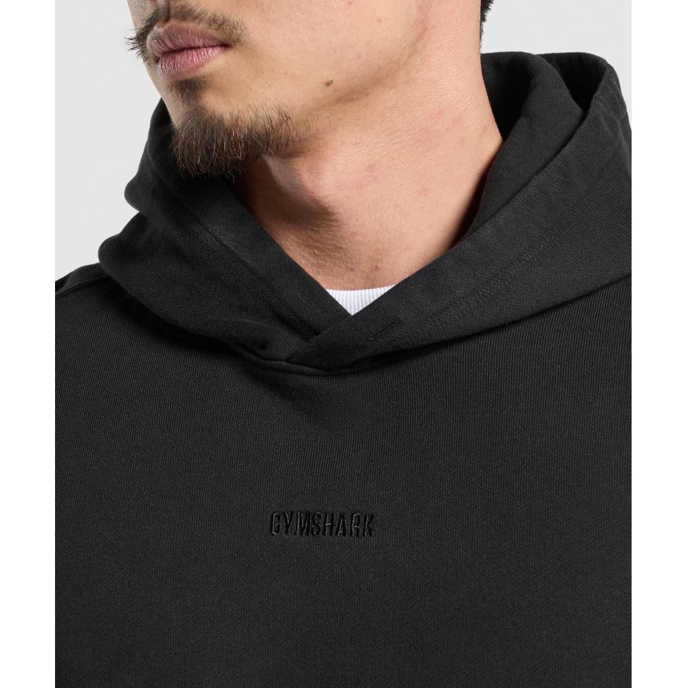 Gymshark Sudadera con capucha pesada negra A2b3a Bb2j
