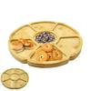 Vassoio da portata per antipasti a forma di fiore, vassoio in bambù per salumi e formaggi, ideale per feste, matrimoni, regalo personalizzato con incisione, perfetto per intrattenere gli ospiti e per la decorazione della casa.