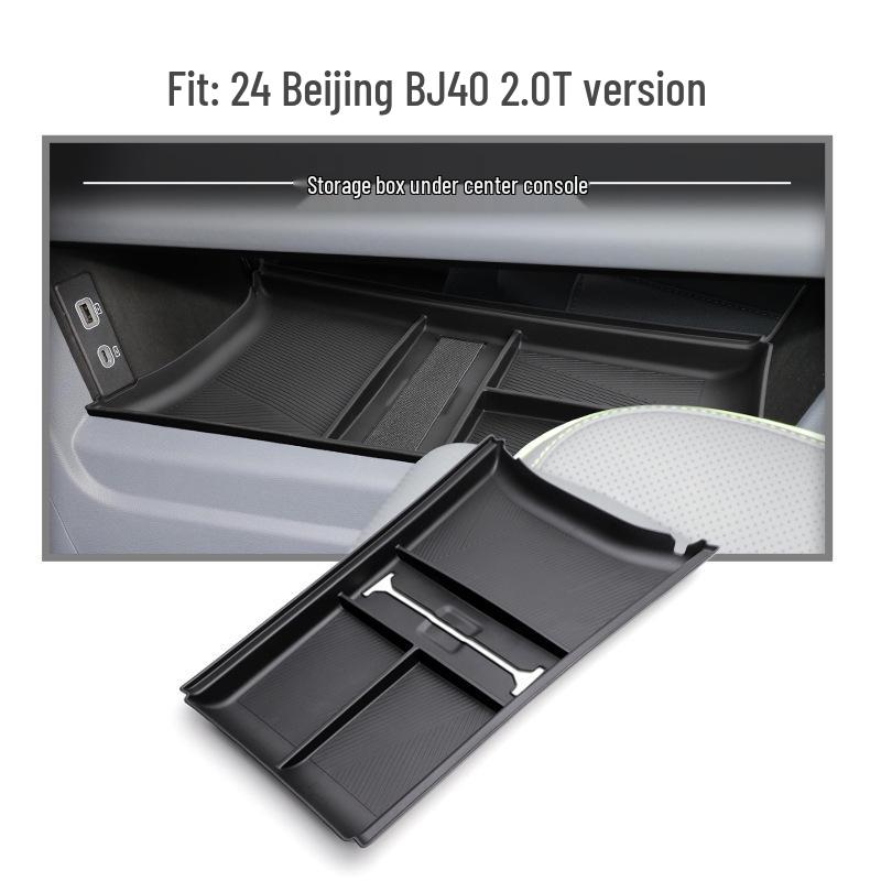 

Fits 24 Models: Beijing BJ40 Lower Center Console Storage Organizer for Car Interior