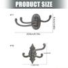 QX2E Quick Install Cast Iron Adjustable Wall Hook For Multifunction Use Home And Office Easy Assembly