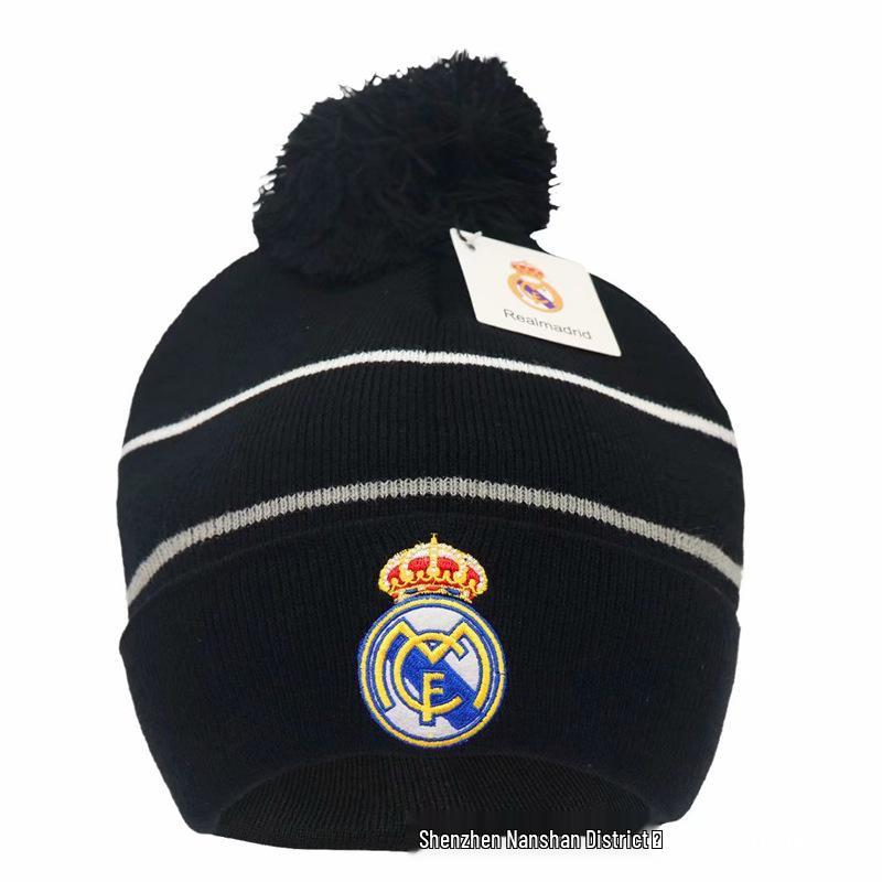 Real Madrid Paris Juventus Chelsea Knit Hat: Warm Woolen Pom-Pom for Autumn/Winter