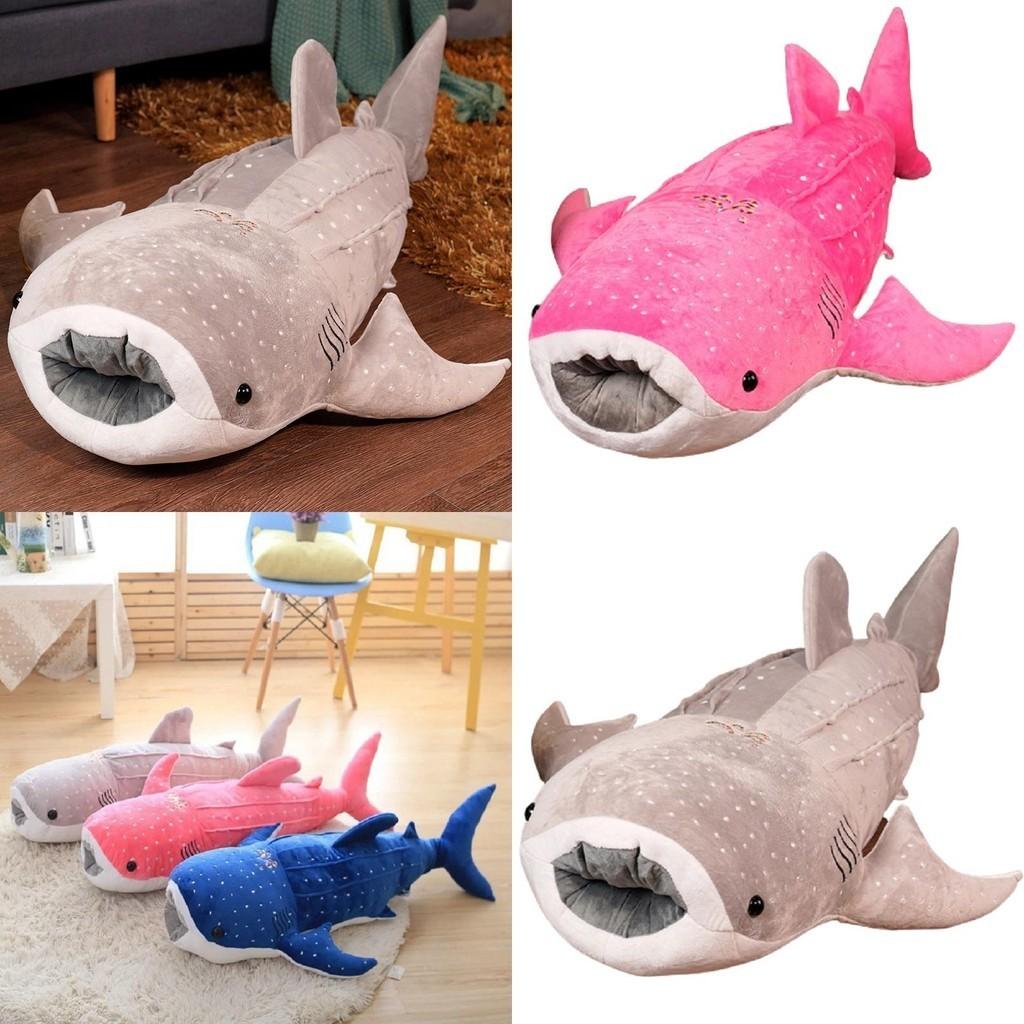 Superweiches Plüsch Walhai Spielzeug Blau/grau/rosa 55/75 cm