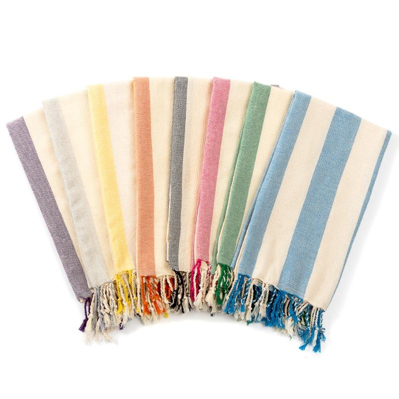 American Fringe Beach Towel Striped Turkish Quick Dry Bath Towel for Travel