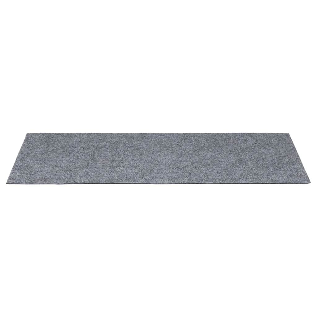 Self Adhesive Stair Treads 15 pcs 60 x 25 cm Light Grey Rectangular