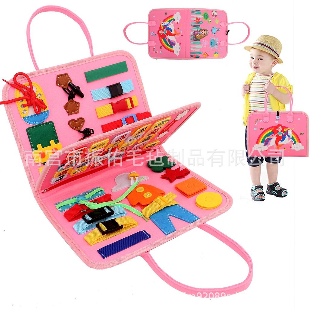 Montessori Felt Busy Board: Multi-Page Educational Toy & DIY Accessories for Early Childhood Learning