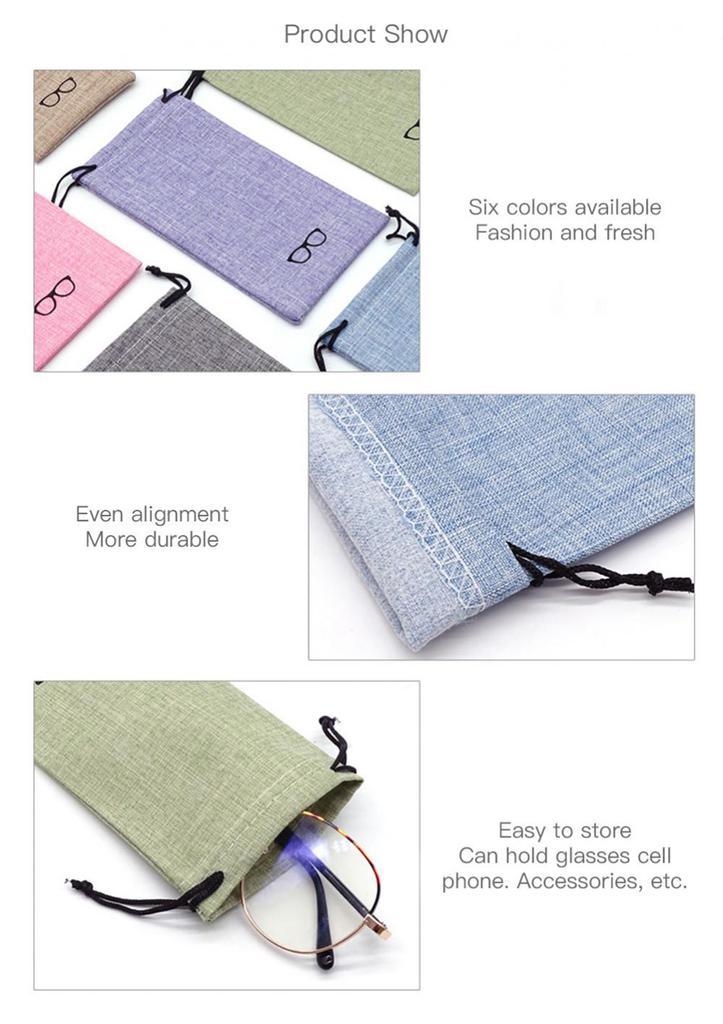 Eyewear Container Soft Glasses Case Pocket Carry Dustproof Pouch For Travel Sports Daily Use