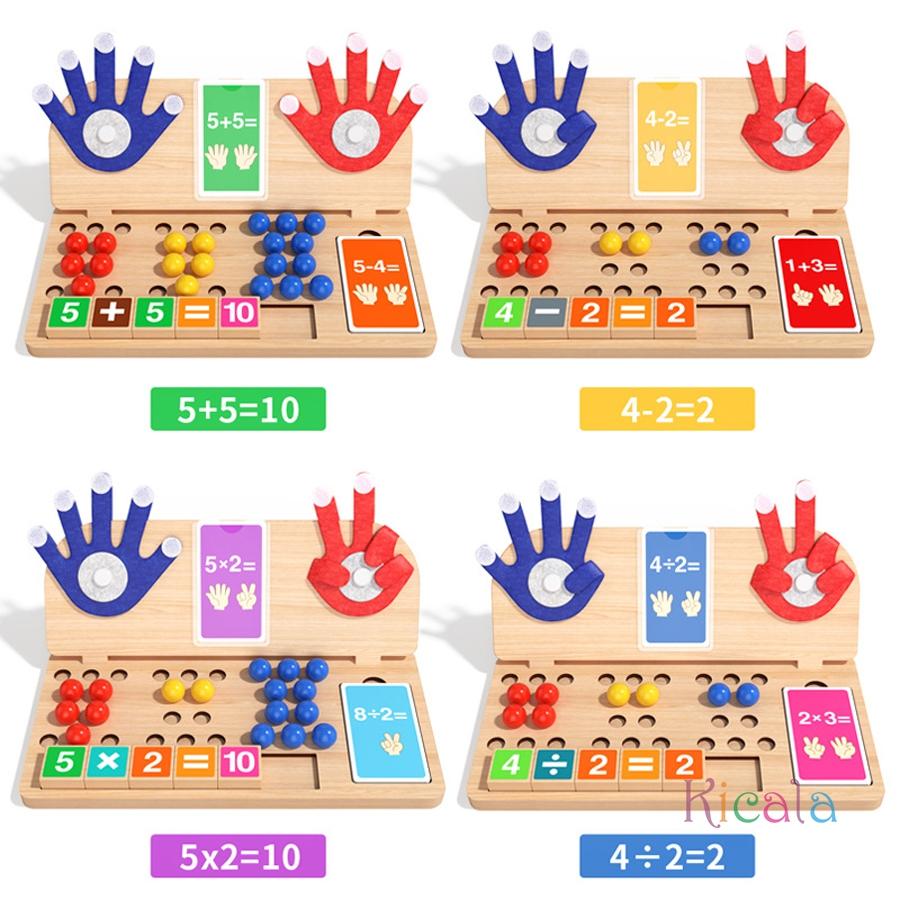 Montessori Mathe Lernspielzeug Holz Zählspiel Kinder Addition Subtraktion Feinmotorik Training Pädagogisches Spielzeug Geschenke