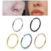 2-5 Pcs 20G Fashion Stainless Steel Thin Fake Septum Nose Ring Hoops for Cartilage Tragus Helix and Lip
