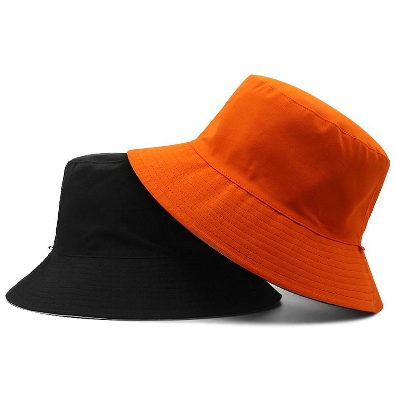 Reversible Fisherman Cap Big Head Bucket Hat Double-Sided Wear Outdoor plus Size Adjustable 56-64cm for Men And Women