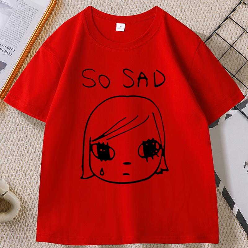 Yoshitomo Nara Sad Vintage Tshirt Vintage Japan Party Cotton Short Sleeve Tshirt Unisex Women Casual Round Neck Printed Tees S