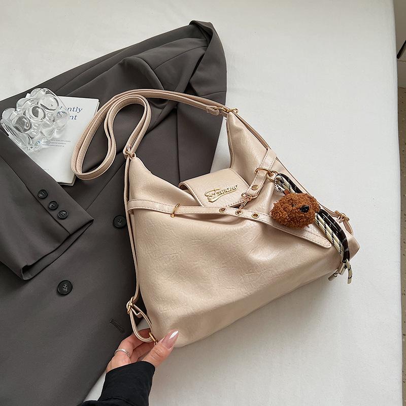 Retro Large-capacity Bag Women's Autumn New Shoulder Bag Multi-functional Messenger Bag Student Commuter Backpack