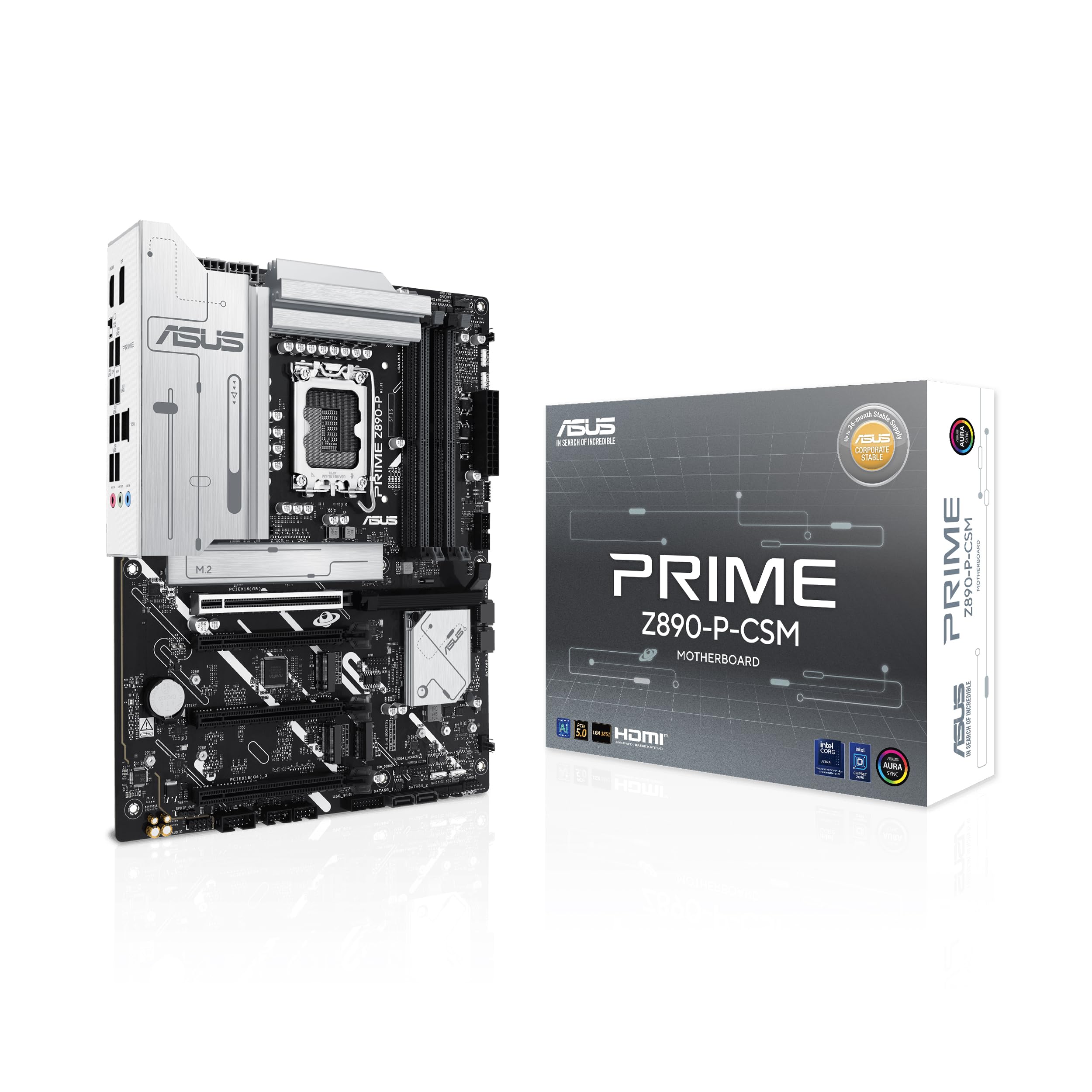 

ASUS PRIME Процесори intel Core Ultra, сумісні з LGA 1851 Z890 оснащений DDR5 ATX продукт авторизованого дистриб’ютора Z890-P-CSM (серія 2)