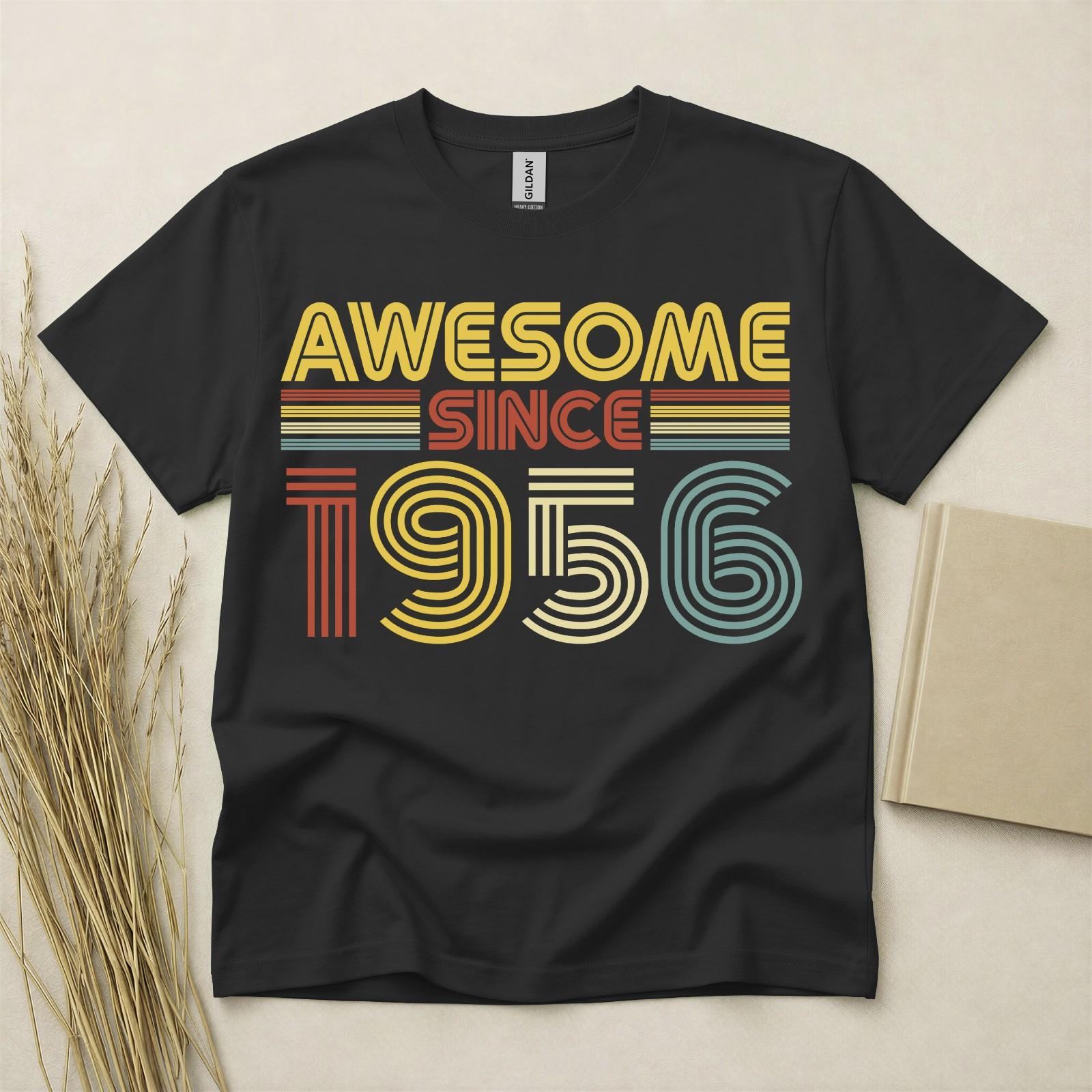 70th Birthday T-shirt Born In 1956 70 Years Old Gifts Awesome Since 1956 TShirt 3XL