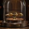 Durable Metal Animal Decor Brass Bat Figurines, Vintage Copper Flying Statue, Collectible Mini Miniature Sculpture Ornament, Desk Feng Shui for Office