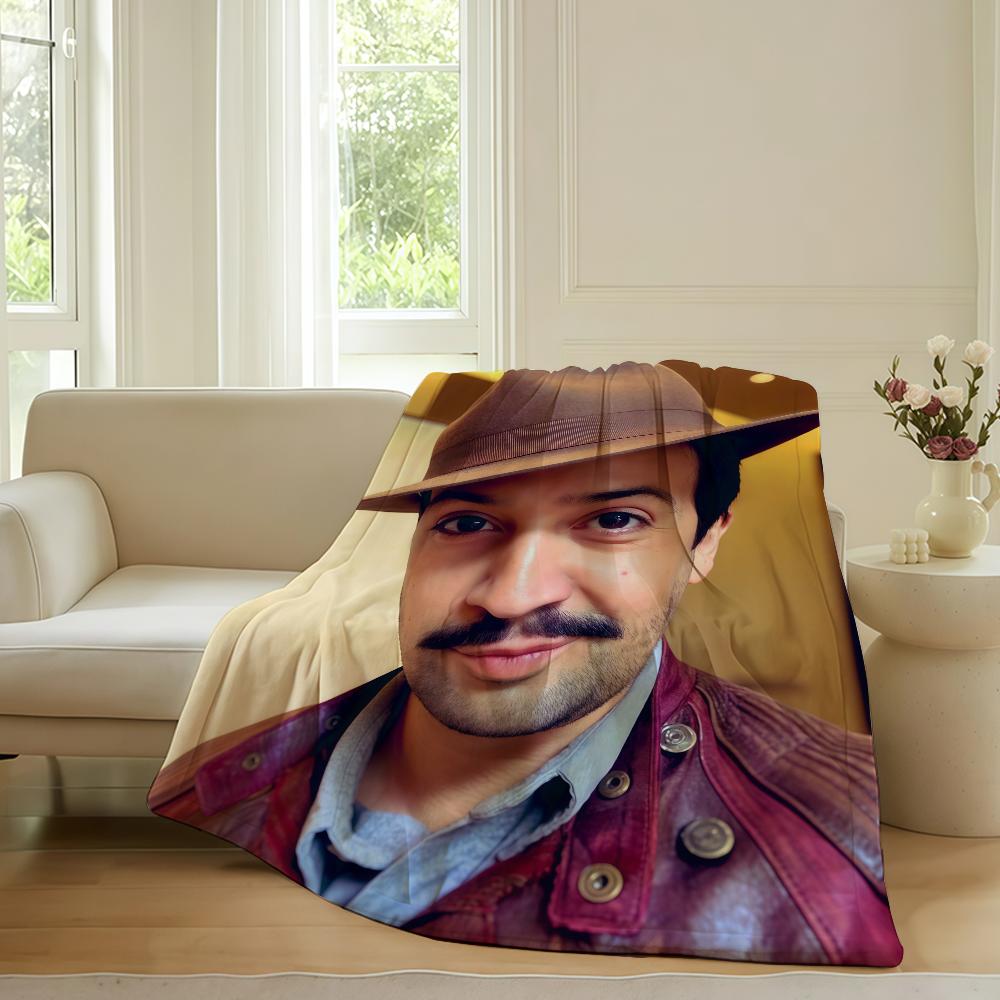 Fashion print L-Lin Manuel Miranda Blanket For Sofa Office Bed Plane Travel Sleep Read Relax Camping Soft And Warm