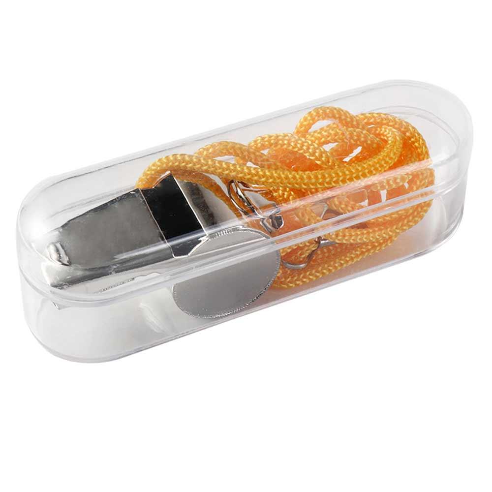 Loud Metal Whistle Soccer With Rope Professional Referee Sport Whistle Smooth Wear Resistant Stainless Steel Whistles Rugby