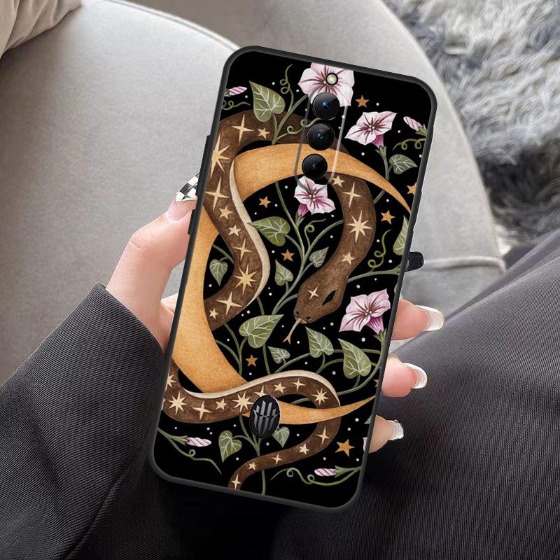 

Fashion Snake Flower Case For ZTE Nubia Red Magic 10 Air 8 8S 9 9S 10S 11 Pro Plus 5G 6R 7 6 7S 6S Pro Back Cover Red Magic 7